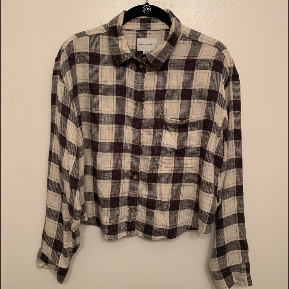 American Eagle Plaid Button-Down
